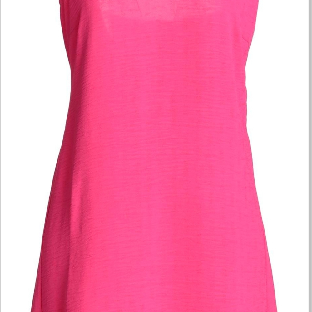 Hot pink mini dress